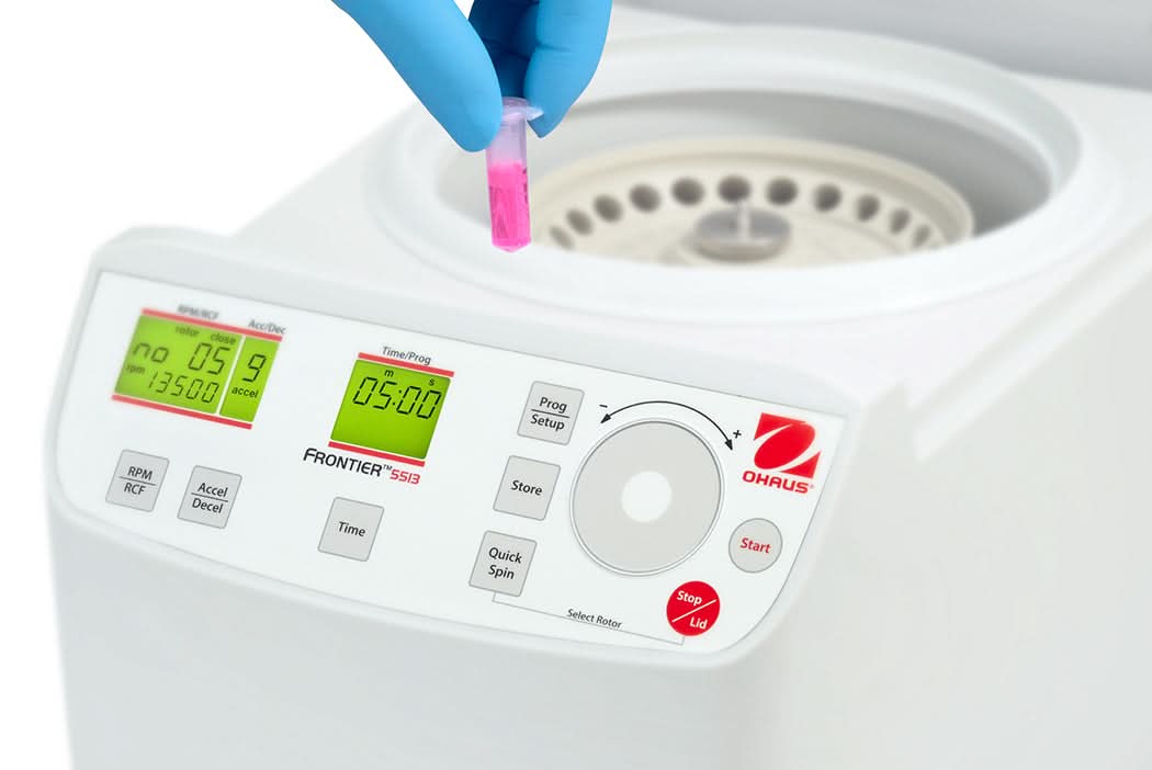 OHAUS FC5513+R02 Frontier 5000 Micro Centrifuge, 24 x 1.5/2.0 ml Capacity, High - Speed, LCD Display - FC5513+R02 - Centrifuges - Ohaus - Weighcore