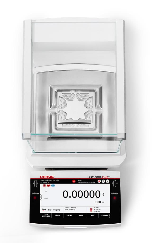 OHAUS EXP225/AD Explorer EXP Semi - Micro Balance, 220 g Capacity, 0.01 mg Readability, AutoCal, Touchscreen - EXP225/AD - Semi - Micro Balances - Ohaus - Weighcore