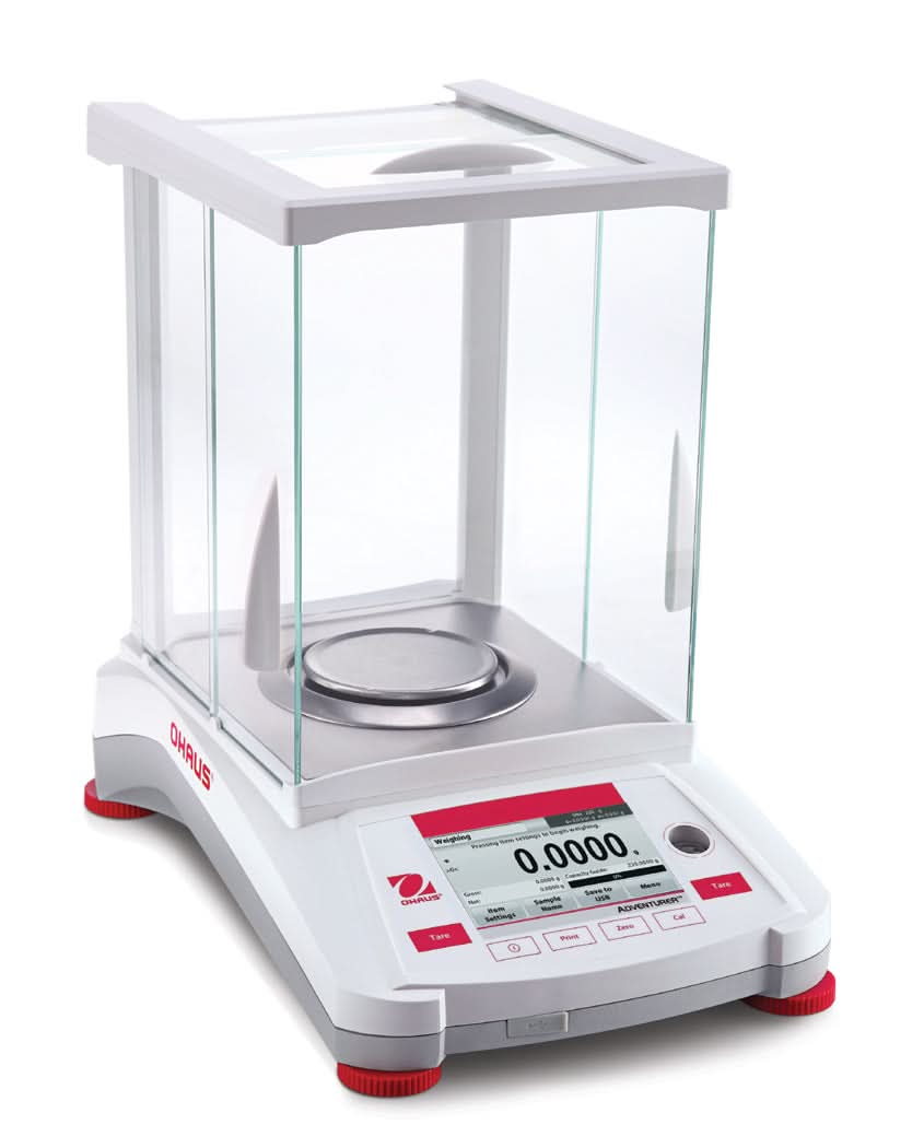 OHAUS AX124 Adventurer Analytical Balance, 120g Capacity, 0.1mg Readability, AutoCal, GLP/GMP - AX124 - Analytical Balances - Ohaus - Weighcore