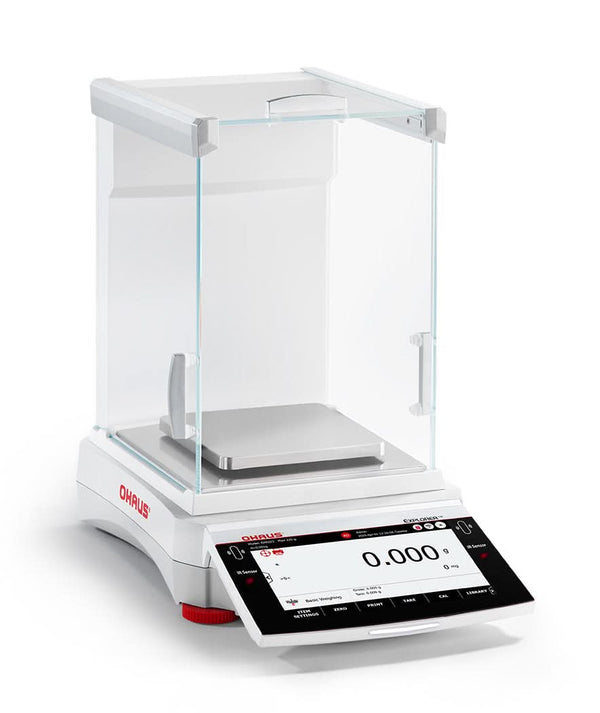OHAUS EXR223 Explorer EXR Precision Balance, 220 g Capacity, 1 mg Readability, AutoCal, Touchscreen
