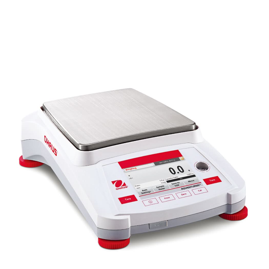 OHAUS AX12001 Adventurer Precision Balance, 12000g Capacity, 0.1g Readability, AutoCal, GLP/GMP - AX12001 - Precision Balances - Ohaus - Weighcore