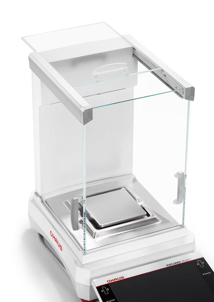 OHAUS EXP324/AD Explorer EXP Analytical Balance, 320 g Capacity, 0.1 mg Readability, AutoCal, Touchscreen - EXP324/AD - Analytical Balances - Ohaus - Weighcore