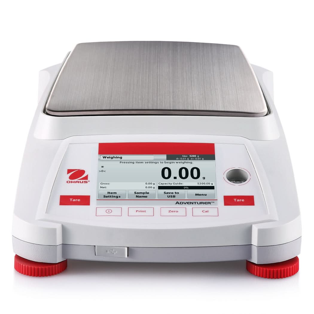 OHAUS AX622 Adventurer Precision Balance, 620g Capacity, 0.01g Readability, AutoCal, Touchscreen, GLP/GMP - AX622 - Precision Balances - Ohaus - Weighcore