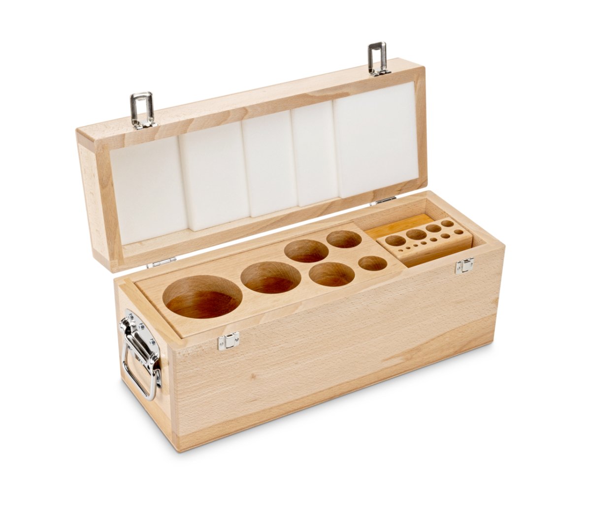 KERN & SOHN 353-490-200 Wooden boxes, for nominal values 1 mg - 10 kg, for classes F2 + M1 + M2, for design Cylindrical/compact, Cases & Security - 353-490-200 - Accessories - KERN & SOHN - Weighcore