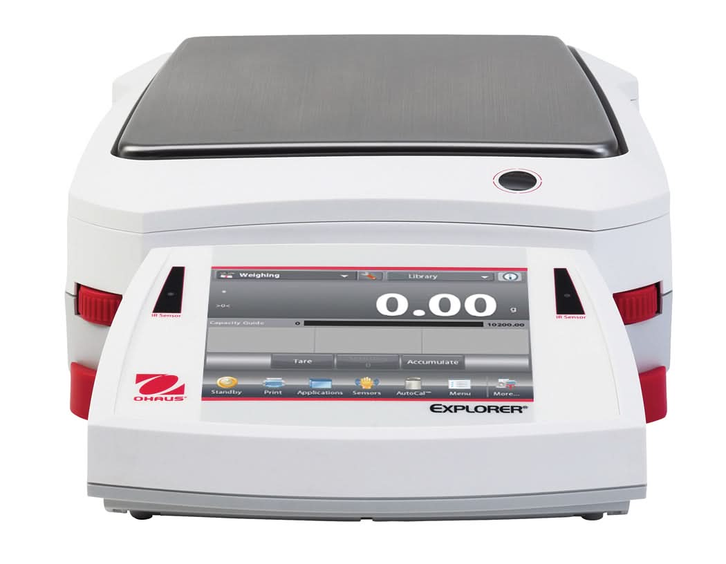 OHAUS EX10201N Explorer Precision Balance, 10,200g Capacity, 0.1g Readability, AutoCal, NTEP Certified - EX10201N - Precision Balances - Ohaus - Weighcore