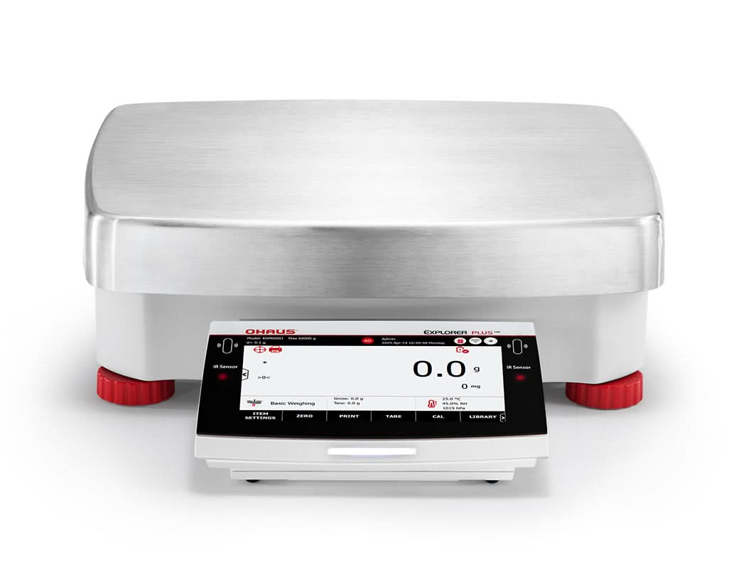 OHAUS EXP65001 Explorer EXP Precision Balance, 65,000 g Capacity, 0.1 g Readability, AutoCal, Touchscreen - EXP65001 - Precision Balances - Ohaus - Weighcore