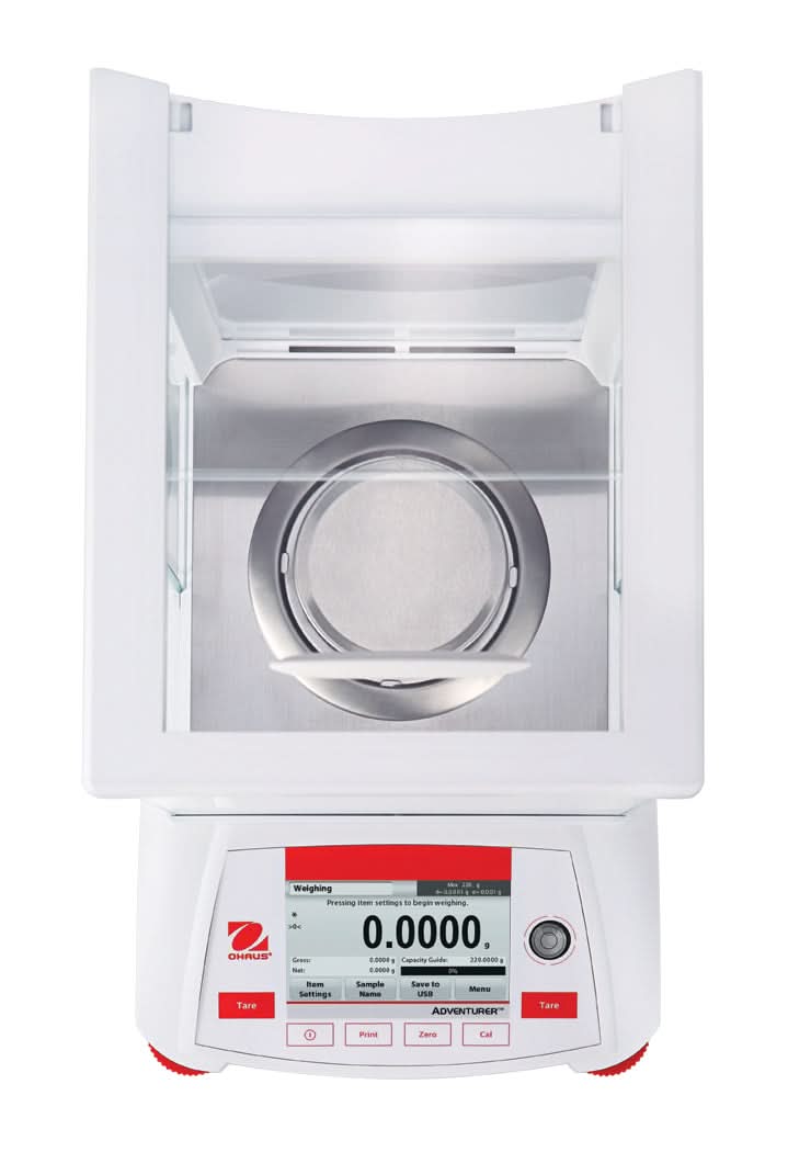 OHAUS AX224 Adventurer Analytical Balance, 220g Capacity, 0.1mg Readability, AutoCal, GLP/GMP - AX224 - Analytical Balances - Ohaus - Weighcore