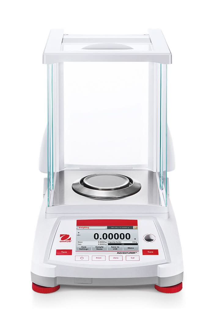 OHAUS AX225D Adventurer Semi - Micro Balance, 102g/220g Capacity, 0.01mg/0.1mg Readability, AutoCal - AX225D - Semi - Micro Balances - Ohaus - Weighcore