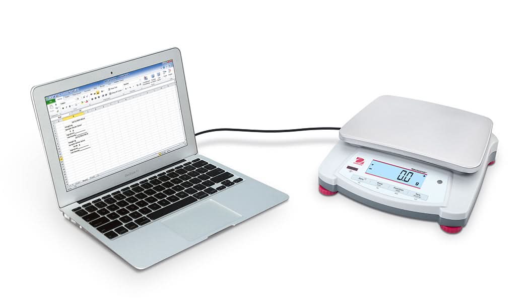 OHAUS NVT12000 AM Navigator Portable Balance, 12000g Capacity, 1g Readability, USB Connectivity - NVT12000 AM - Portable Balances - Ohaus - Weighcore