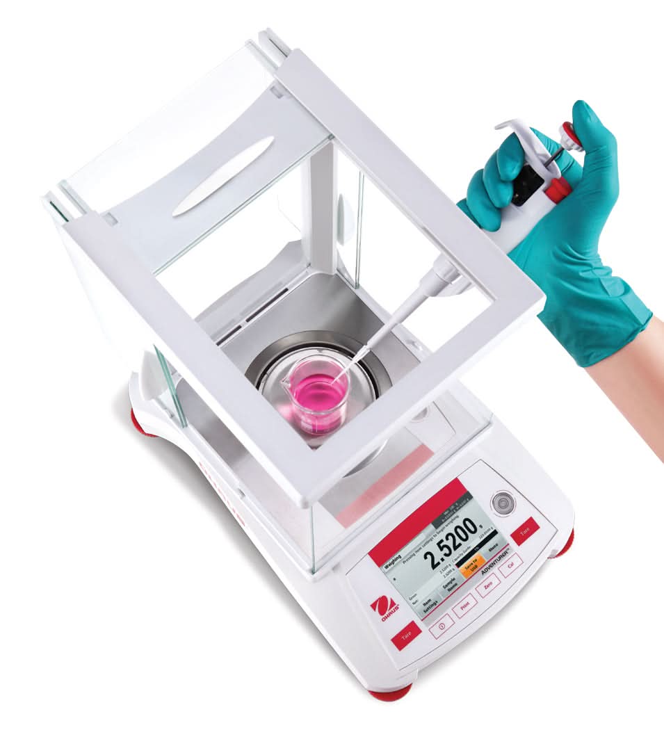 OHAUS AX224/E Adventurer Analytical Balance, 220g Capacity, 0.1mg Readability, Touchscreen, GLP/GMP - AX224/E - Analytical Balances - Ohaus - Weighcore