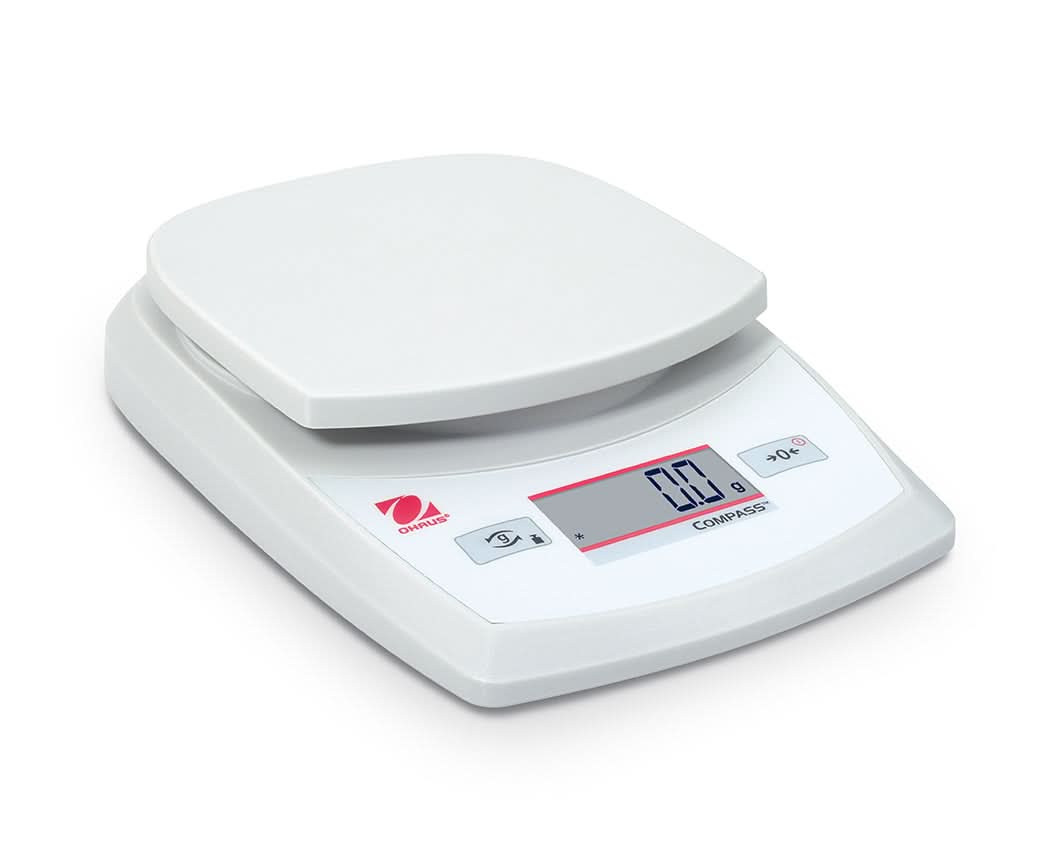 OHAUS CR2200 Compass CR Portable Balance, 2200g Capacity, 1g Readability, Stackable Slim Design - CR2200 - Portable Balances - Ohaus - Weighcore