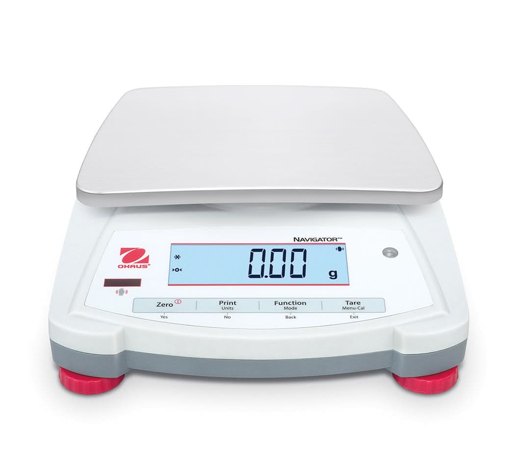 OHAUS NV1202 AM Navigator Portable Balance, 1200g Capacity, 0.01g Readability, GLP/GMP Compliant - NV1202 AM - Portable Balances - Ohaus - Weighcore