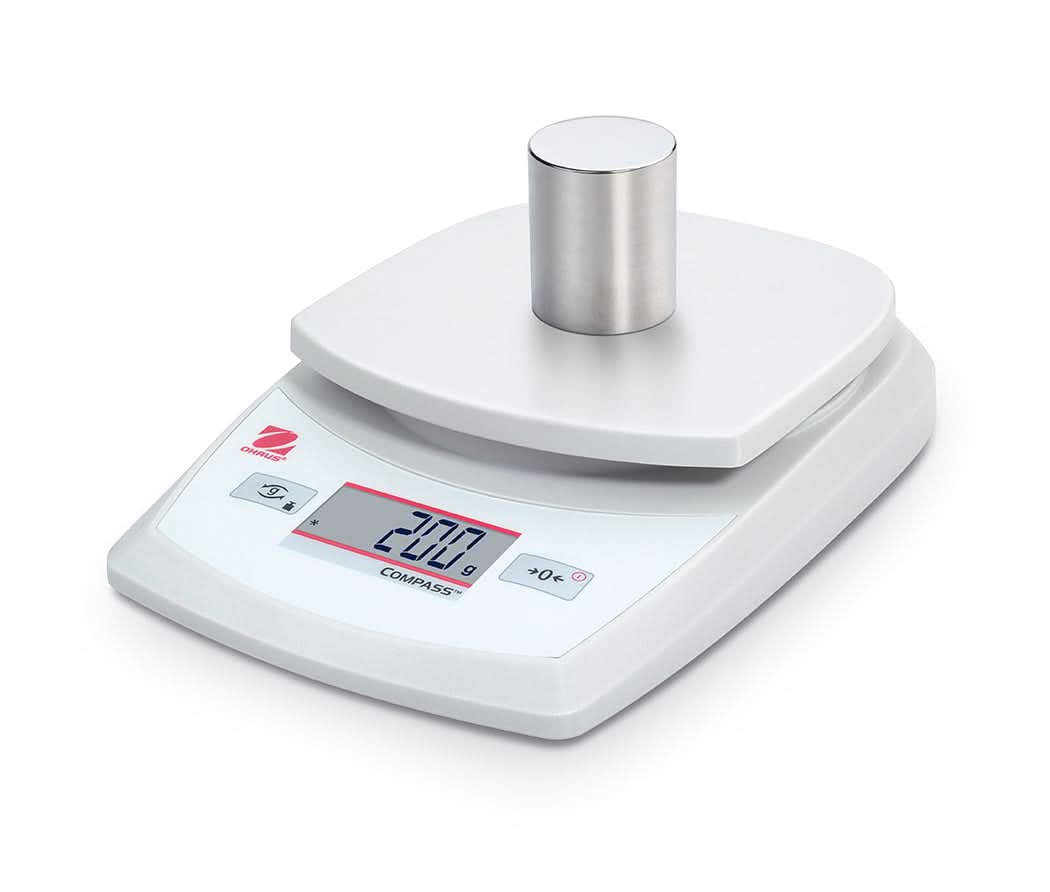 OHAUS CR2200 Compass CR Portable Balance, 2200g Capacity, 1g Readability, Stackable Slim Design - CR2200 - Portable Balances - Ohaus - Weighcore