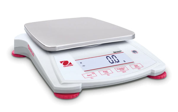 OHAUS SPX1202 AM Scout Portable Balance, 1,200 g Capacity, 0.01 g Readability