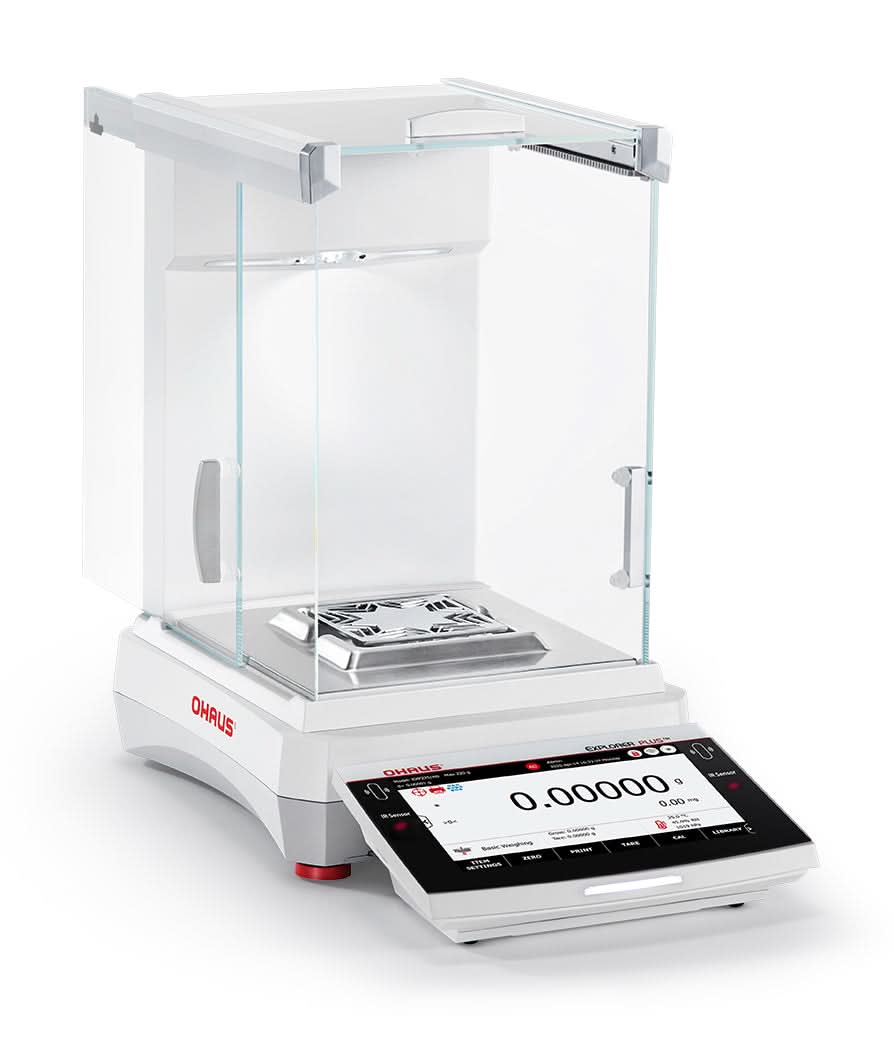 OHAUS EXP225/AD Explorer EXP Semi - Micro Balance, 220 g Capacity, 0.01 mg Readability, AutoCal, Touchscreen - EXP225/AD - Semi - Micro Balances - Ohaus - Weighcore