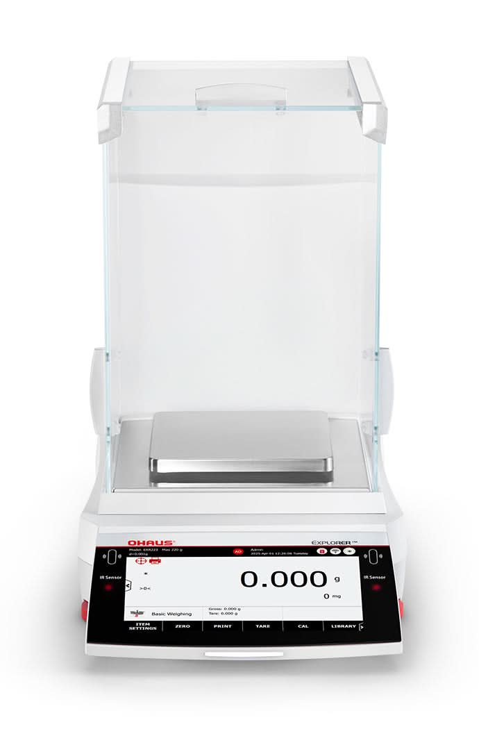 OHAUS EXR423 Explorer EXR Precision Balance, 420g Capacity, 1mg Readability, AutoCal, Touchscreen - EXR423 - Precision Balances - Ohaus - Weighcore