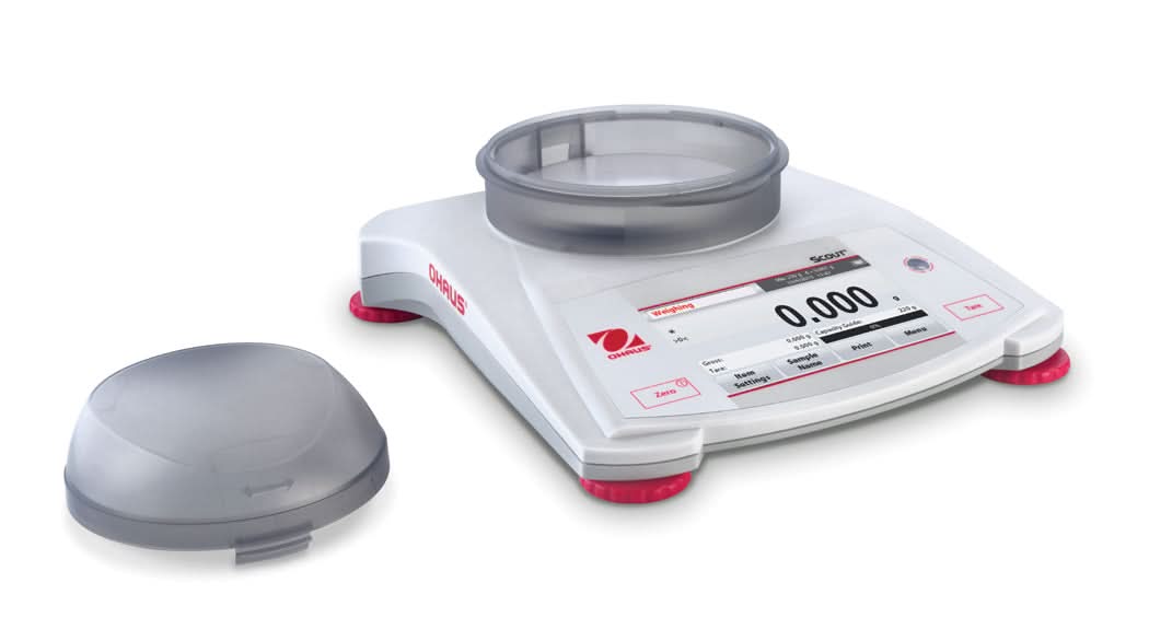 OHAUS STX223 AM Scout Portable Balance, 220 g Capacity, 0.001 g Readability, Touchscreen - STX223 AM - Portable Balances - Ohaus - Weighcore