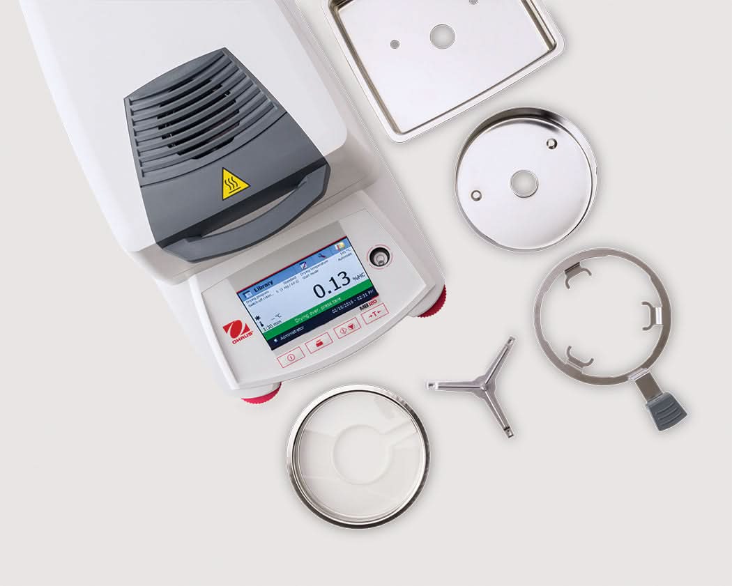 OHAUS MB120 AM MB Moisture Analyzer, 120g Capacity, 1mg/0.01% Readability, GLP/GMP, Touchscreen - MB120 AM - Moisture Analyzers - Ohaus - Weighcore