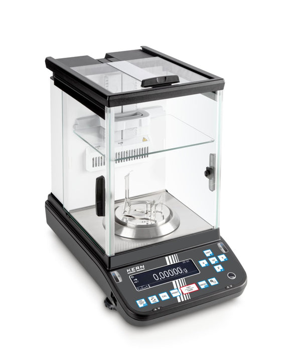 KERN & SOHN ABP 200-5AM ABP Analytical Balance, 220 g Capacity, 0.00001 g Readability, Internal Calibration, RS-232 / USB