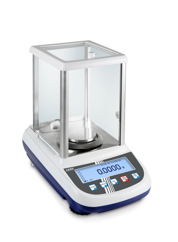KERN & SOHN ALJ 160-4A ALJ Analytical Balance, 160 g Capacity, 0.0001 g Readability, LCD Graphic Display, RS-232