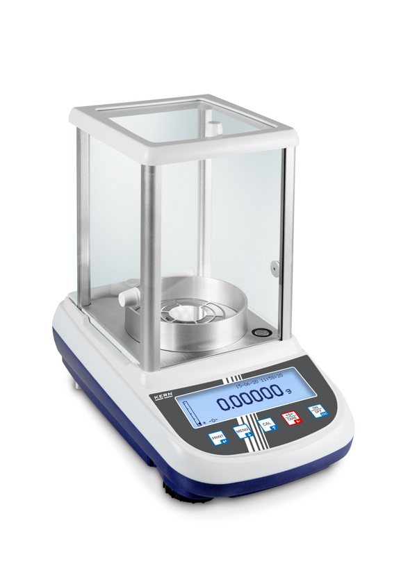 KERN & SOHN ALJ 200-5DA ALJ Analytical Balance, 220 g Capacity, 0.0001 g Readability, LCD Graphic Display, RS-232