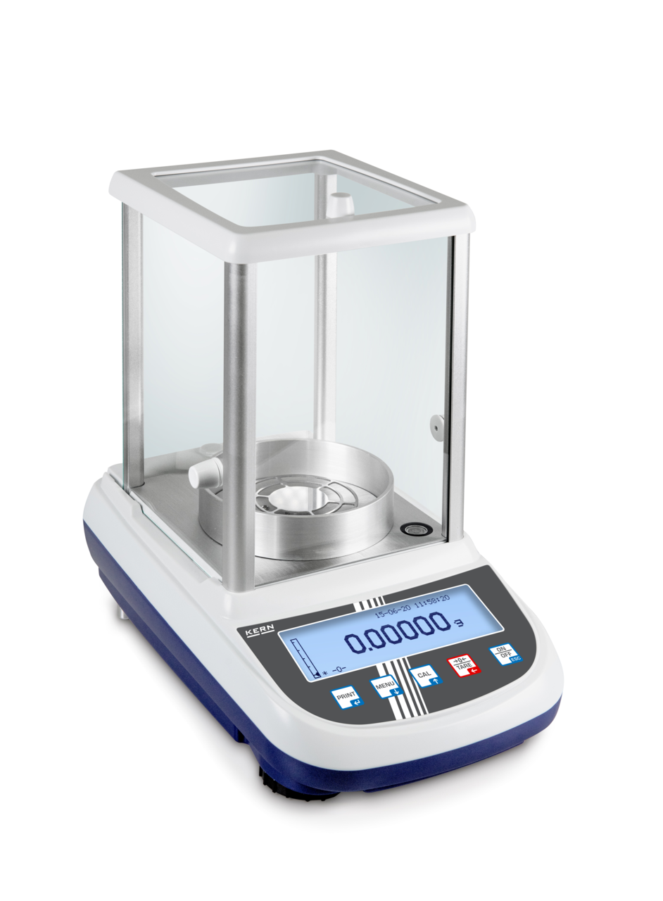 KERN & SOHN ALJ 210-5A ALJ Analytical Balance, 210 g Capacity, 0.00001 g Readability, LCD Graphic; LCD Graphic Display, RS-232