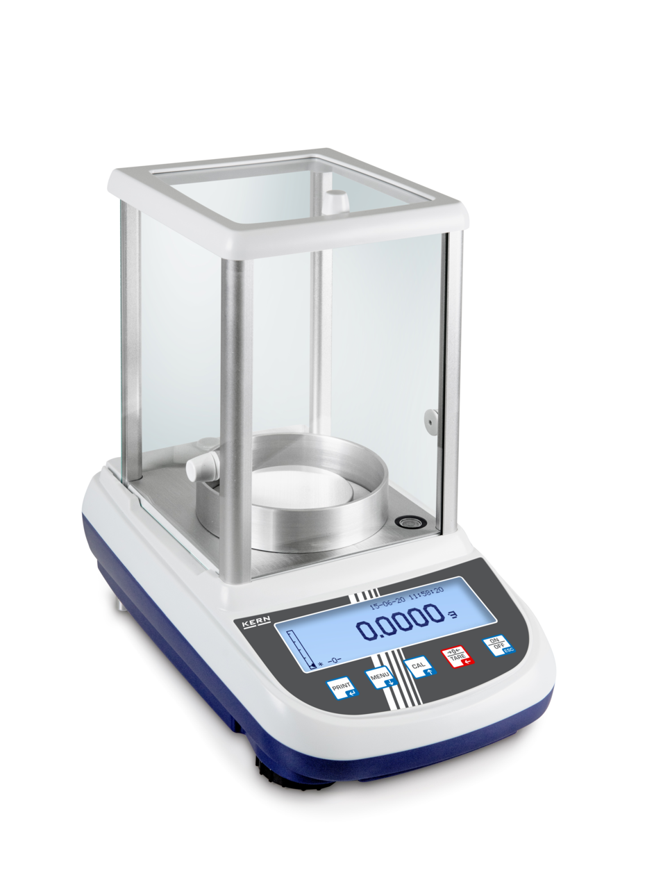 KERN & SOHN ALJ 500-4A ALJ Analytical Balance, 510 g Capacity, 0.0001 g Readability, LCD Graphic Display, RS-232
