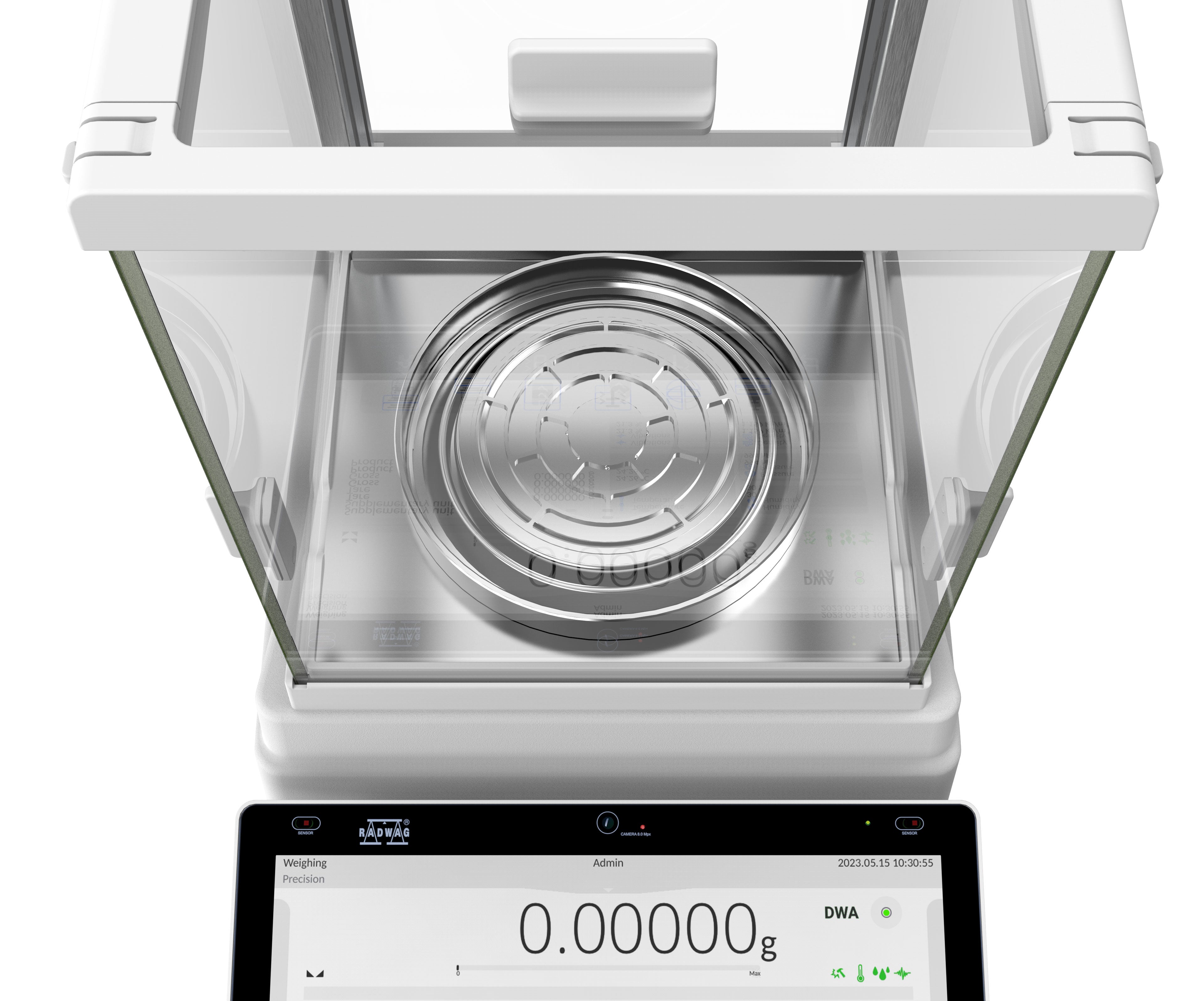 RADWAG AS 5Y AS 60/220.5Y Analytical Balance, 60/220g Capacity, 0.01/0.1mg Readability, 21 CFR Part 11, Internal Calibration