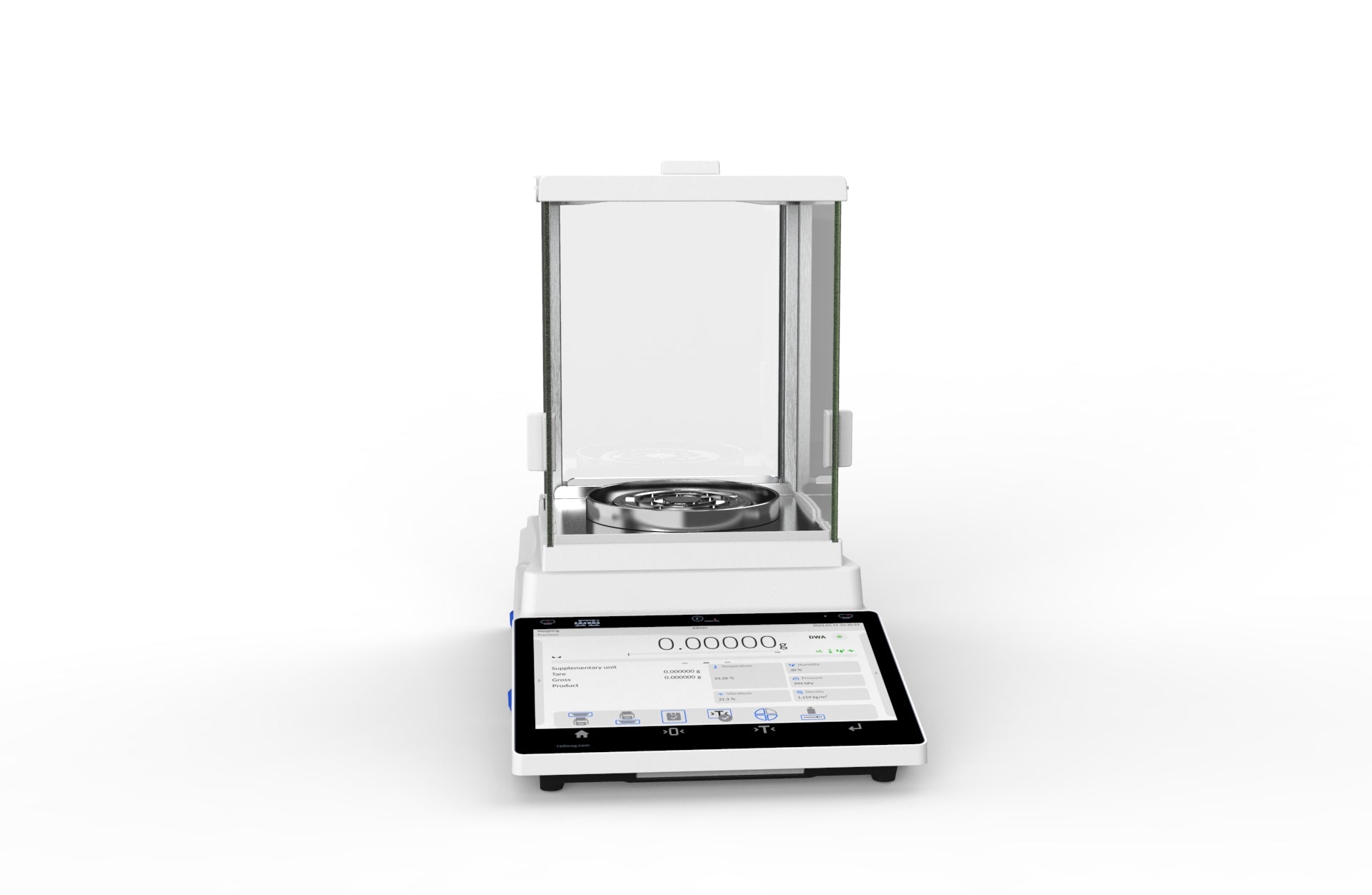 RADWAG AS 5Y AS 60/220.5Y Analytical Balance, 60/220g Capacity, 0.01/0.1mg Readability, 21 CFR Part 11, Internal Calibration