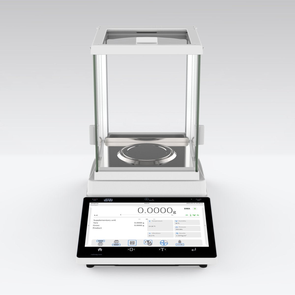 RADWAG AS 5Y AS 82/220.5Y Analytical Balance, 82/220g Capacity, 0.01/0.1mg Readability, 21 CFR Part 11, Internal Calibration - AS822205Y - Analytical Balances - Radwag - Weighcore