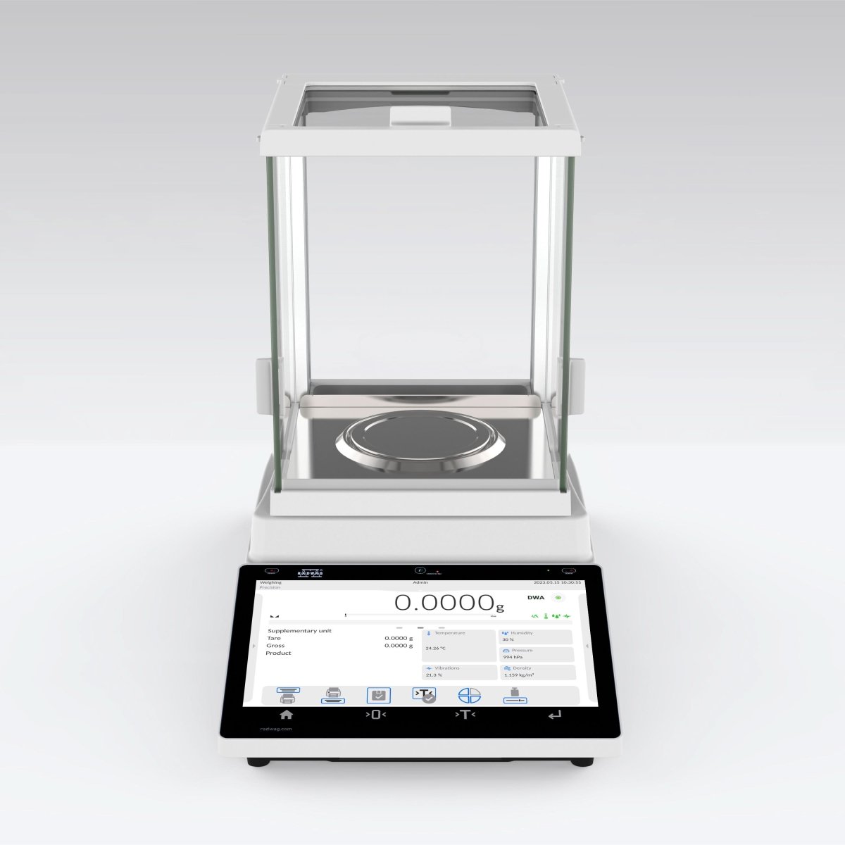 RADWAG AS 5Y AS 82/220.5Y Analytical Balance, 82/220g Capacity, 0.01/0.1mg Readability, 21 CFR Part 11, Internal Calibration - AS822205Y - Analytical Balances - Radwag - Weighcore