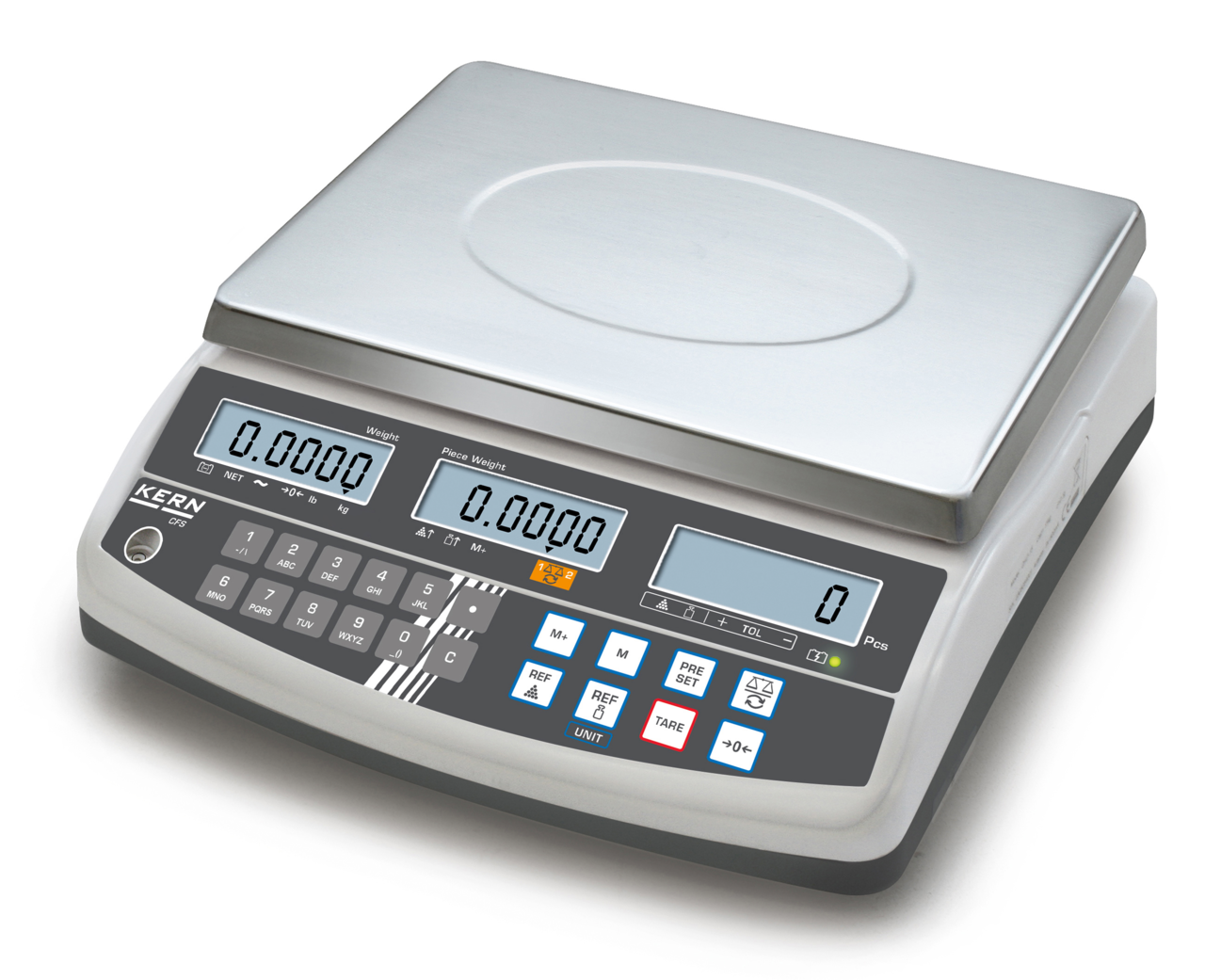 KERN & SOHN CFS 6K0.1 CFS Counting Scale, 6 kg Capacity, 0.0001 kg Readability, IP23 Rated, RS-232