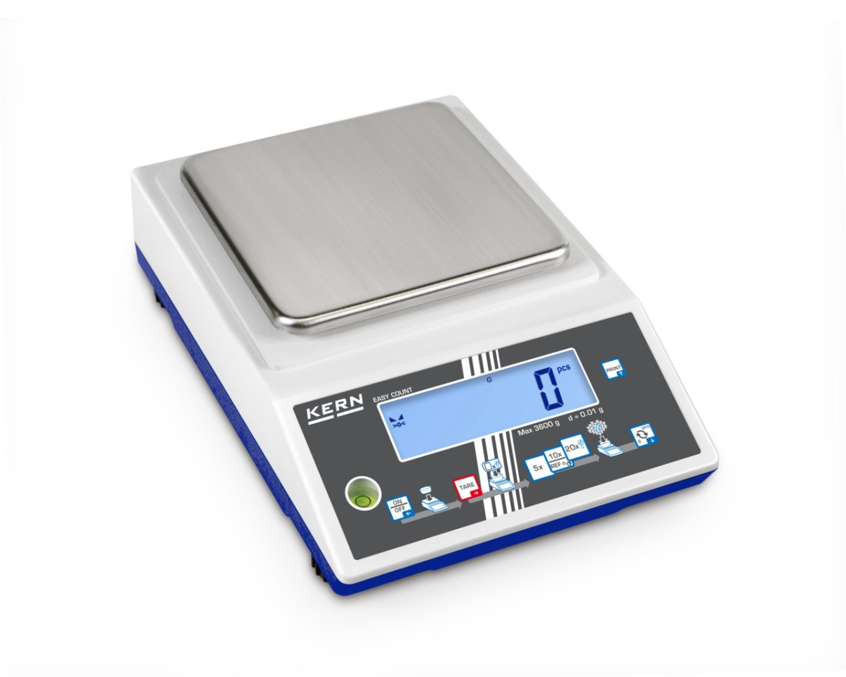 KERN & SOHN CKE 3600-2 CKE Counting Scale, 3600 g Capacity, 0.01 g Readability, USB / WiFi - CKE 3600-2 - Counting Scales - KERN & SOHN - Weighcore