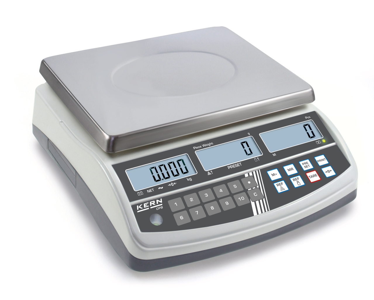 KERN & SOHN CPB 6K1DM CPB Counting Scale, 6 kg Capacity, 0.002 kg Readability, RS-232