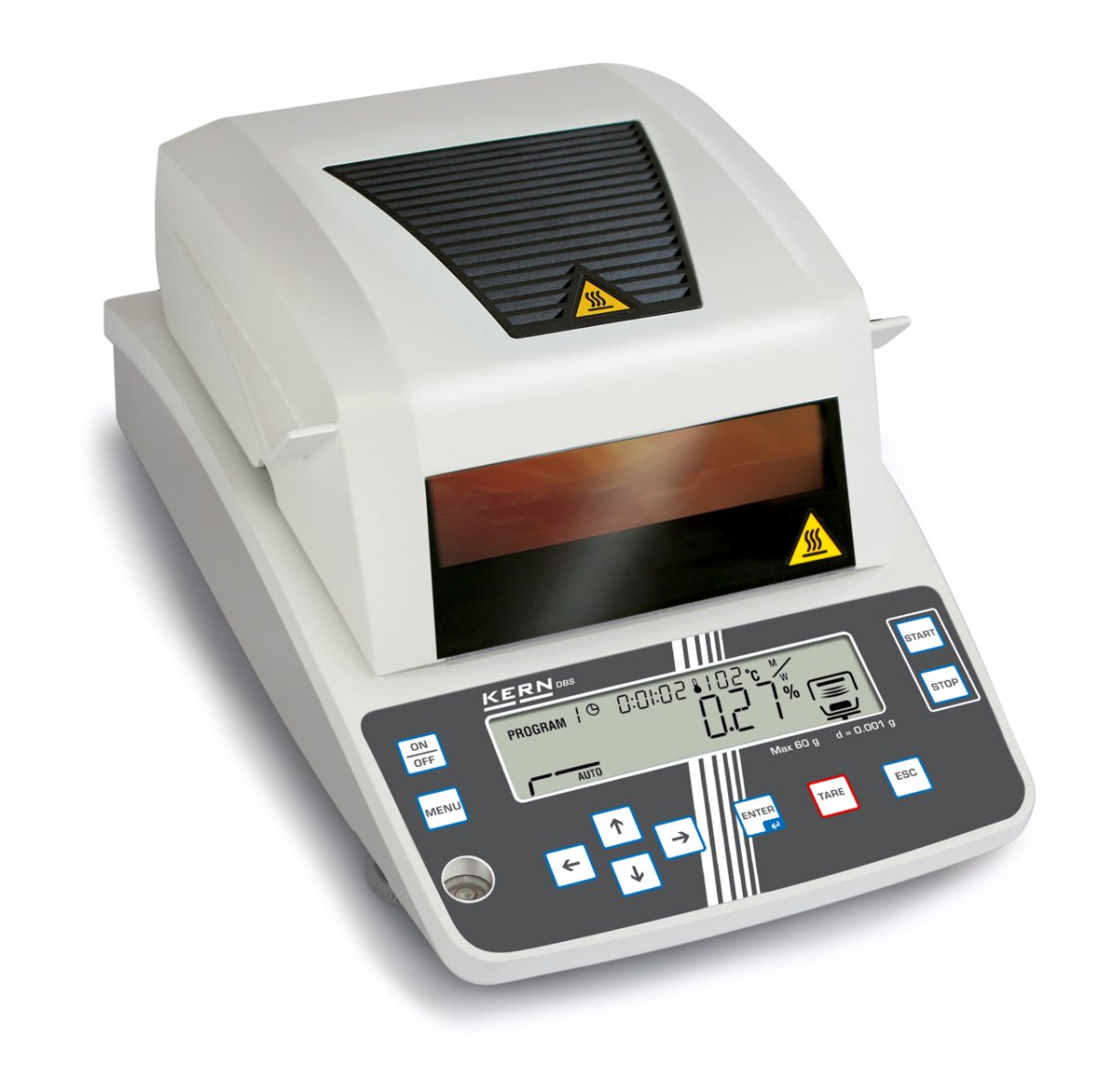 KERN & SOHN DBS 60-3 DBS Moisture Analyzer, 60 g Capacity, 0.001 g Readability, Graphic Display - DBS 60-3 - Moisture Analyzers - KERN & SOHN - Weighcore