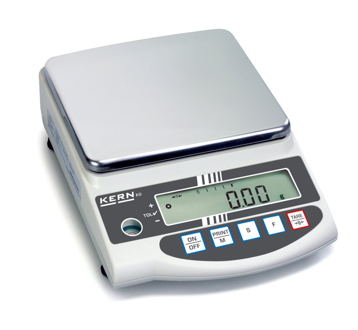 KERN & SOHN EG 2200-2NM EG Precision Balance, 2200 g Capacity, 0.01 g Readability, Internal Calibration, RS-232 - EG 2200-2NM - Precision Balances - KERN & SOHN - Weighcore