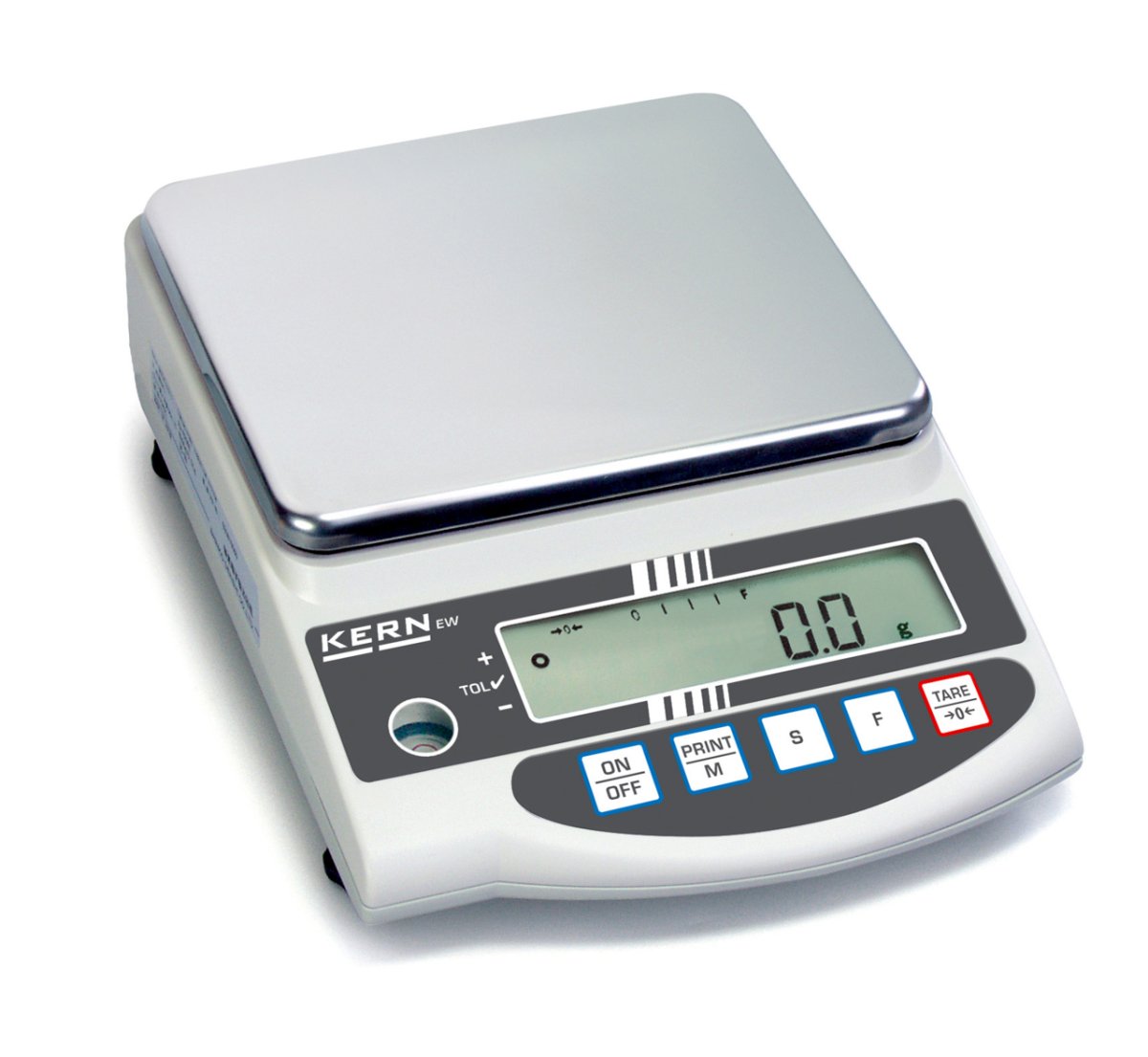 KERN & SOHN EW 12000-1NM EW Precision Balance, 12000 g Capacity, 0.1 g Readability, RS-232 - EW 12000-1NM - Precision Balances - KERN & SOHN - Weighcore
