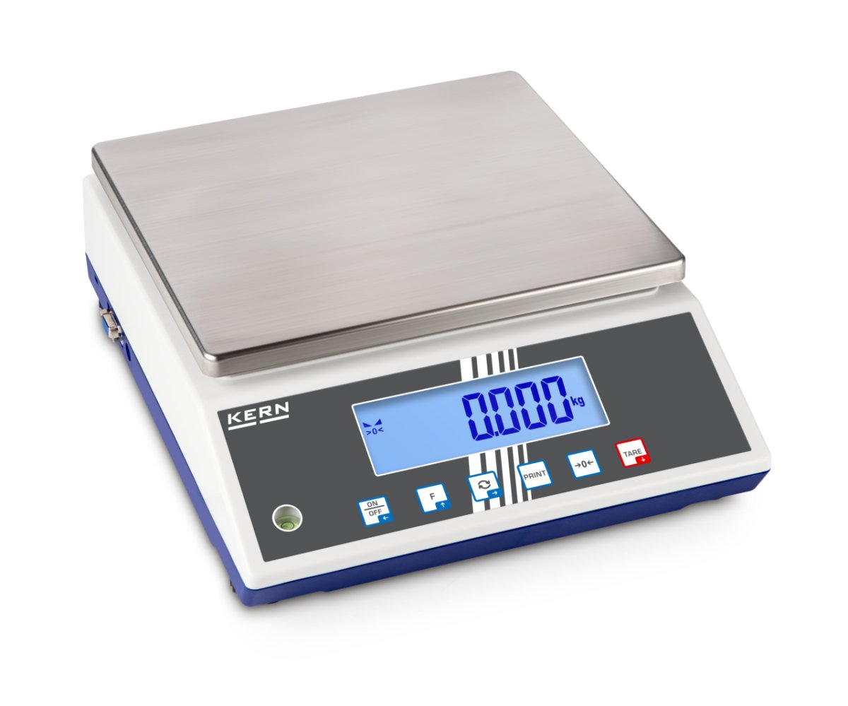 KERN & SOHN FCB 15K-3DM FCB Bench Scale, 15 kg Capacity, 0.005 kg Readability, IP65 Rated, USB / WiFi - FCB 15K-3DM - Bench Scales - KERN & SOHN - Weighcore