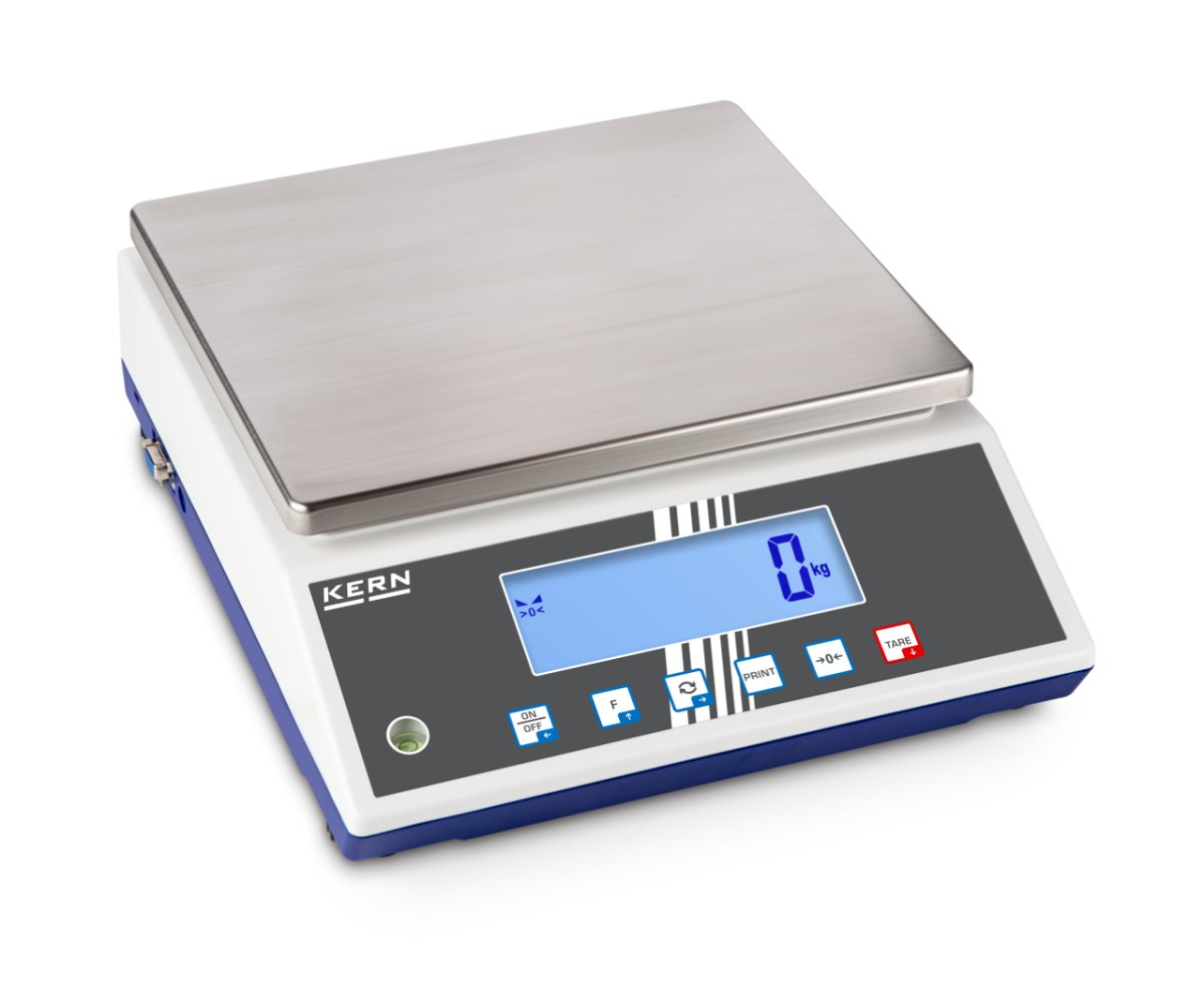 KERN & SOHN FCB 6K-3DM FCB Bench Scale, 6000 g Capacity, 2 g Readability, IP65 Rated, USB / WiFi - FCB 6K-3DM - Bench Scales - KERN & SOHN - Weighcore