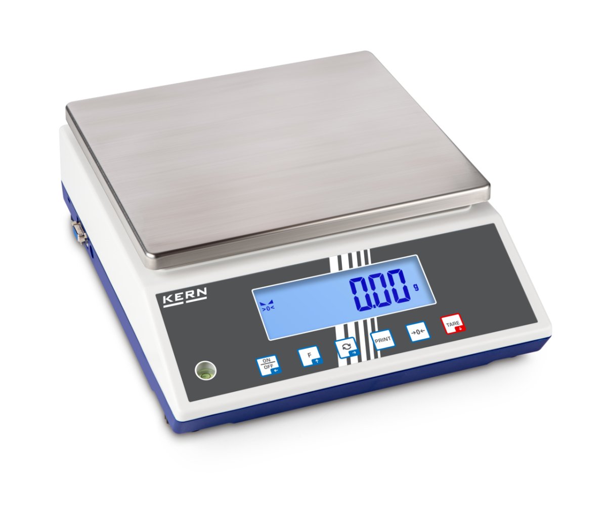 KERN & SOHN FCB 6K-5 FCB Bench Scale, 6000 g Capacity, 0.05 g Readability, IP65 Rated, RS-232 / USB - FCB 6K-5 - Bench Scales - KERN & SOHN - Weighcore
