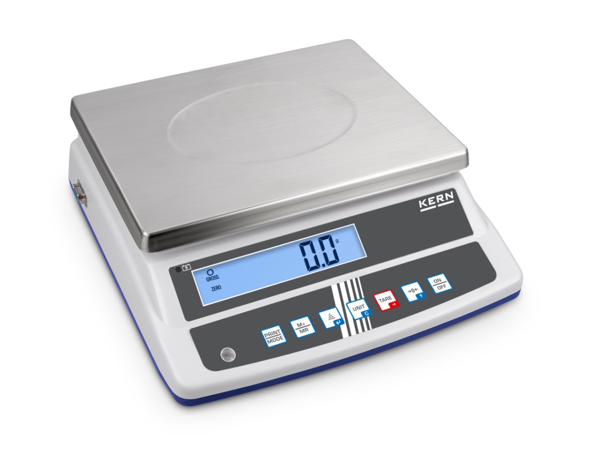 KERN & SOHN FCD 6K-3 FCD Bench Scale, 6000 g Capacity, 0.2 g Readability, RS-232 - FCD 6K-3 - Bench Scales - KERN & SOHN - Weighcore