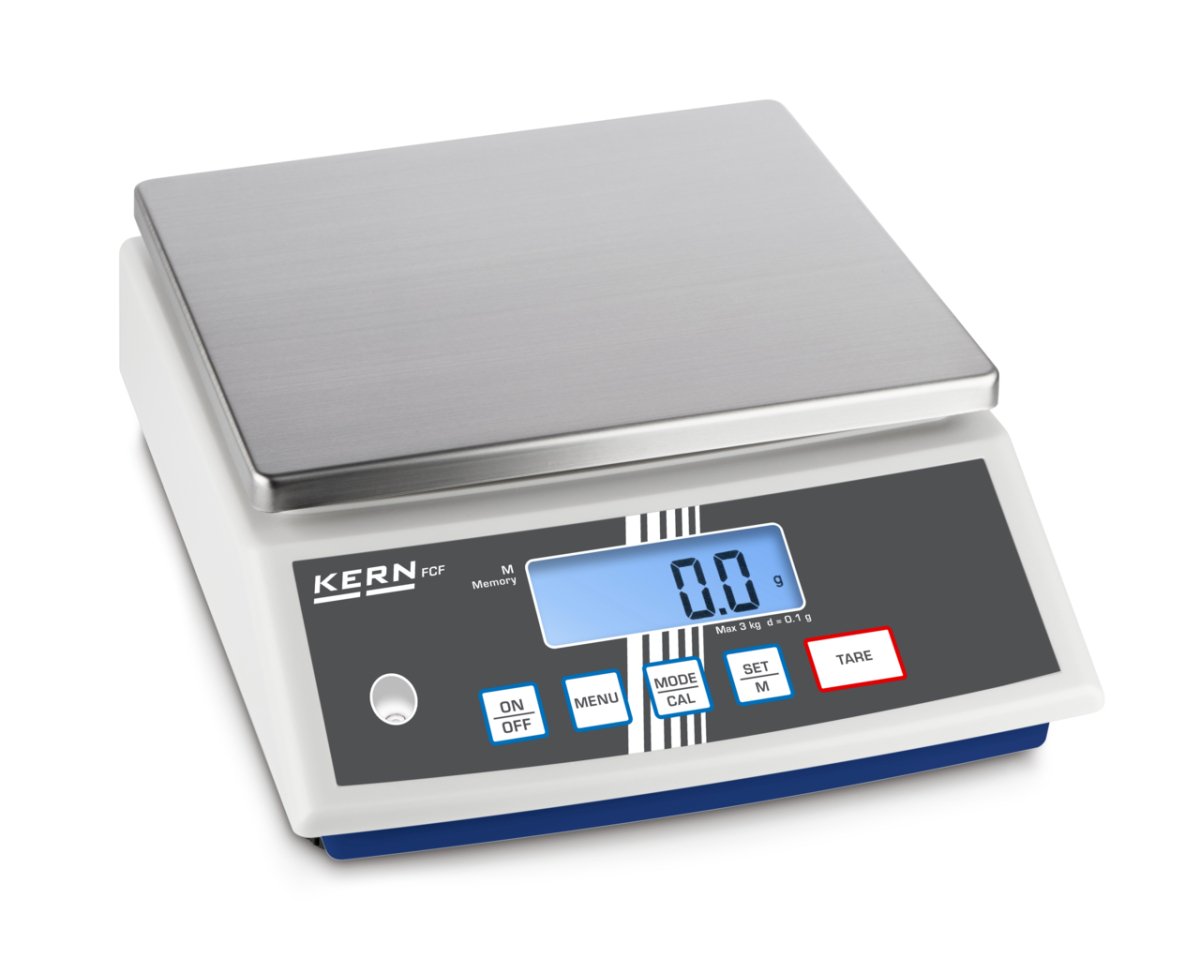KERN & SOHN FCF 3K-4 FCF Bench Scale, 3000 g Capacity, 0.1 g Readability - FCF 3K-4 - Bench Scales - KERN & SOHN - Weighcore