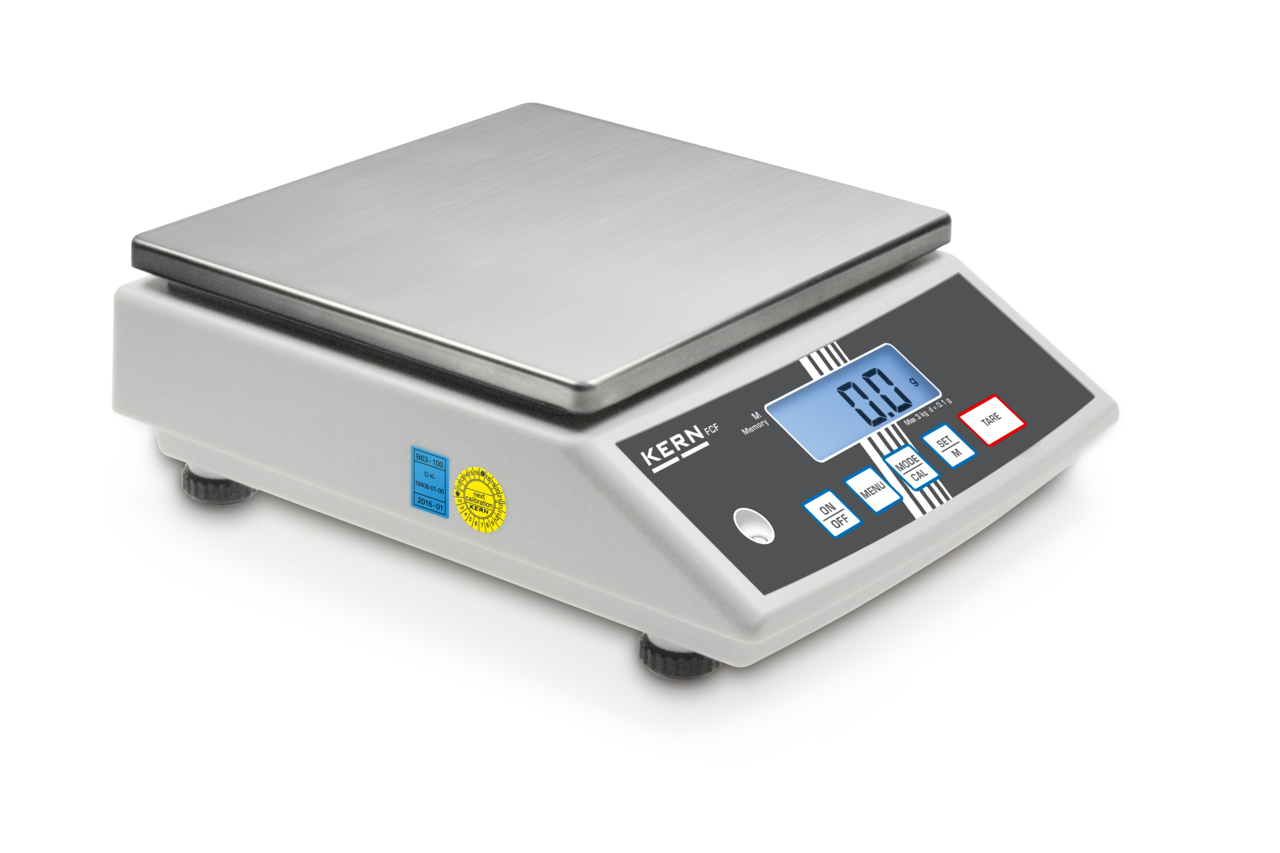 KERN & SOHN FCF 3K-4 FCF Bench Scale, 3000 g Capacity, 0.1 g Readability