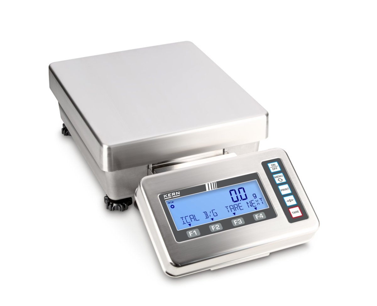 KERN & SOHN FEJ 62K-4DM FEJ Precision Balance, 62000 g Capacity, 1 g Readability, Internal Calibration, IP65 Rated - FEJ 62K-4DM - Precision Balances - KERN & SOHN - Weighcore