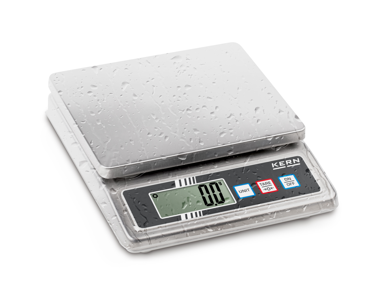 KERN & SOHN FOB 0.5K-4NS FOB Washdown Bench Scale, 500 g Capacity, 0.1 g Readability, IP65 Rated