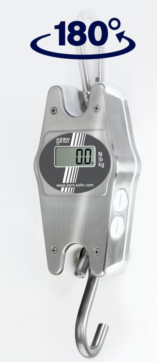 KERN & SOHN HCN 200K500IP HCN Crane Scale, 200 kg Capacity, 0.5 kg Readability, IP65 Rated - HCN 200K500IP - Crane Scales - KERN & SOHN - Weighcore