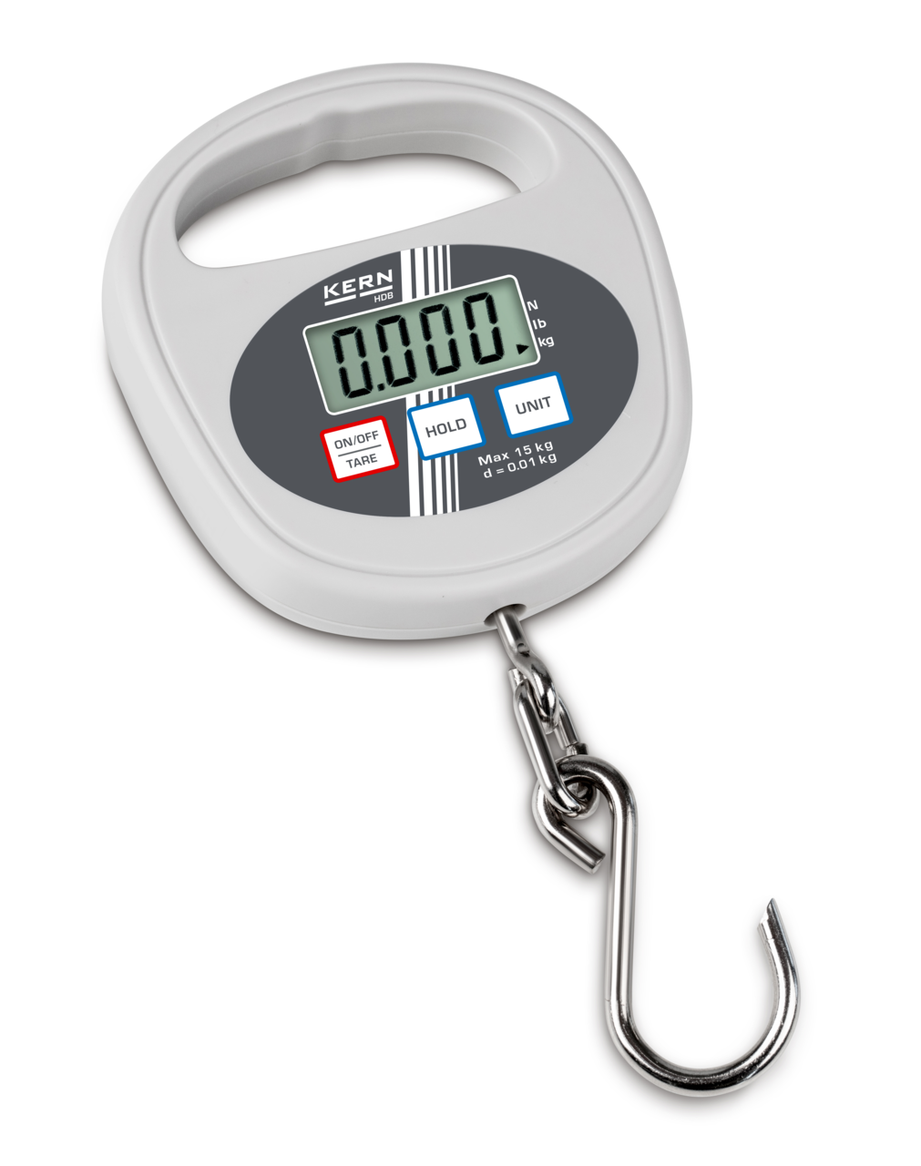 KERN & SOHN HDB 30K-2XL HDB Crane Scale, 30 kg Capacity, 0.02 kg Readability, IP65 Rated