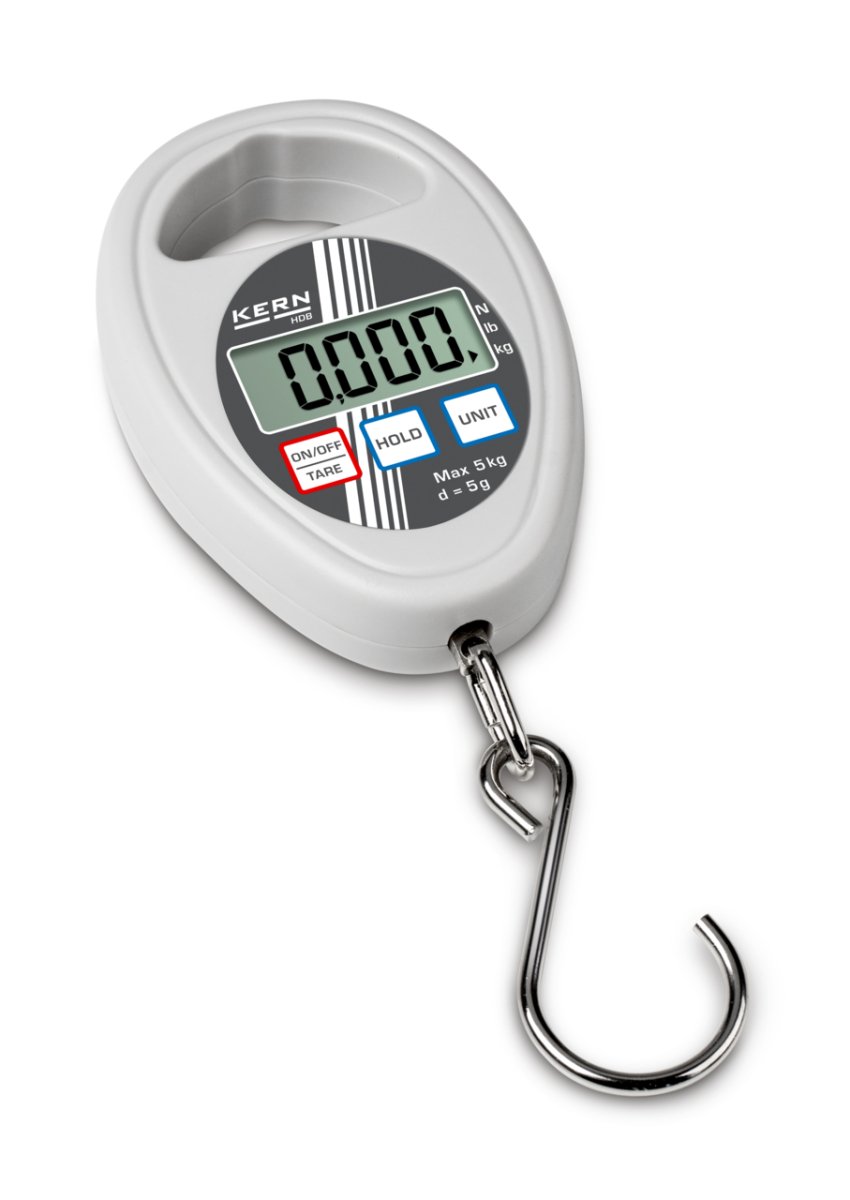 KERN & SOHN HDB 5K5N HDB Crane Scale, 5 kg Capacity, 0.005 kg Readability, IP65 Rated - HDB 5K5N - Crane Scales - KERN & SOHN - Weighcore