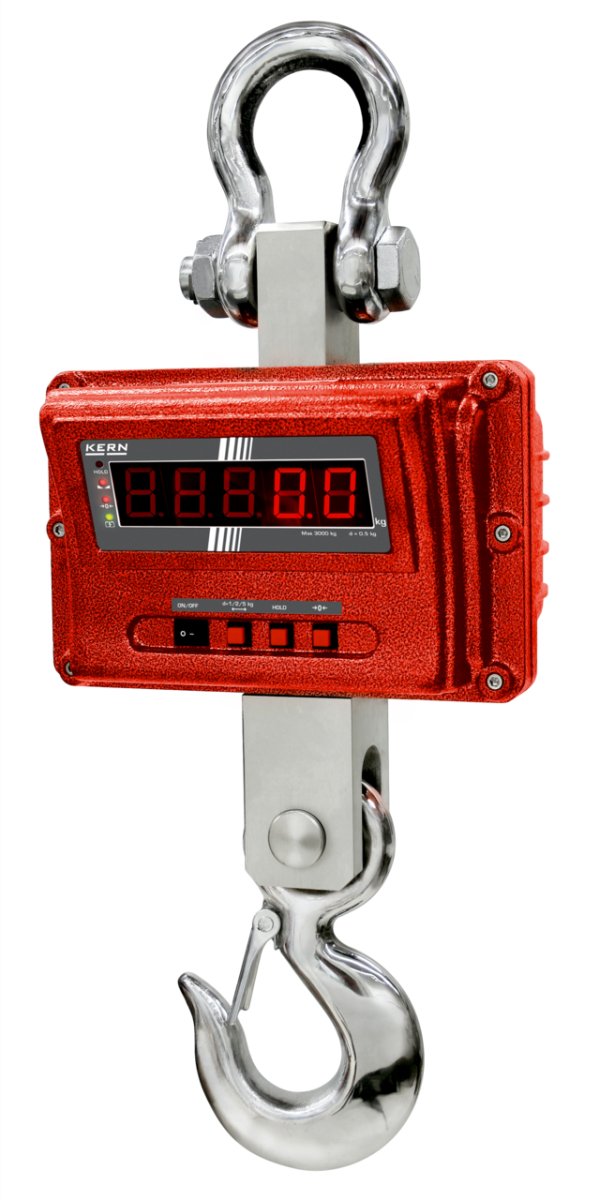 KERN & SOHN HFM 3T0.5 HFM Crane Scale, 3000 kg Capacity, 0.5 kg Readability, LED Segments Aus Display - HFM 3T0.5 - Crane Scales - KERN & SOHN - Weighcore