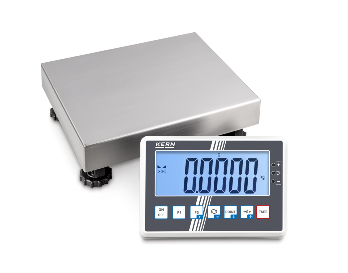 KERN & SOHN IFC 10K-4 IFC Platform Scale, 15 kg Capacity, 0.0005 kg Readability, IP65 Rated, LCD with Backlight, RS-232 / USB - IFC 10K-4 - Weigh Platforms - KERN & SOHN - Weighcore